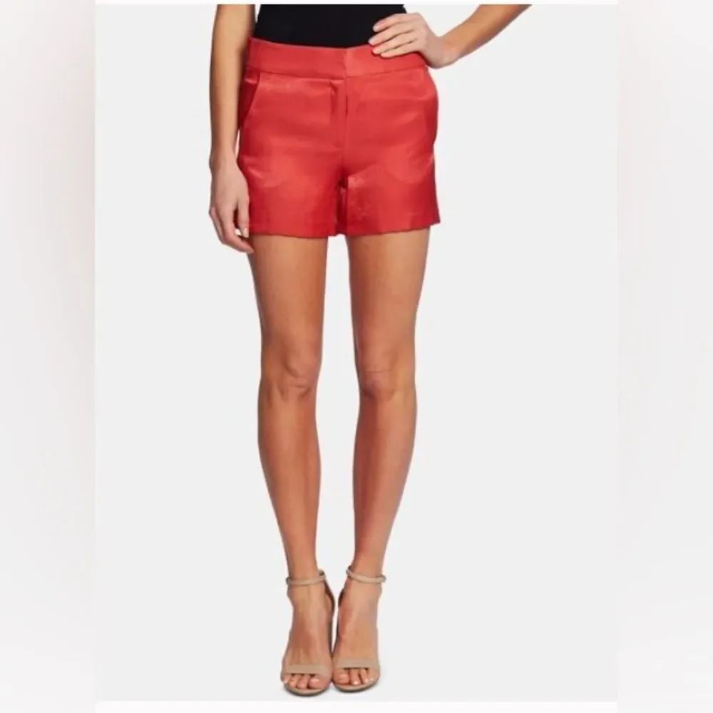 MWT *CECE* sz 12 Copper/Red  Desert Coral Satin Shorts